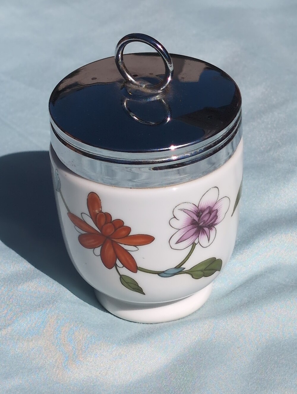 Vintage Royal Worcester Ashley Floral Egg Coddler. Made In England
